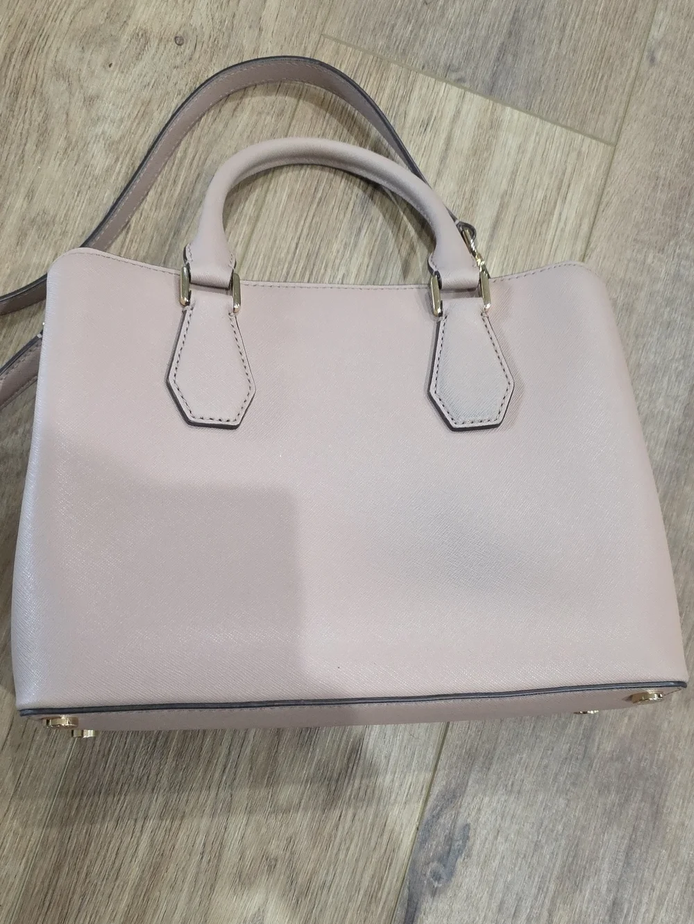 Michael Kors Camille Small Leather Satchel In Soft Pink/ Blush